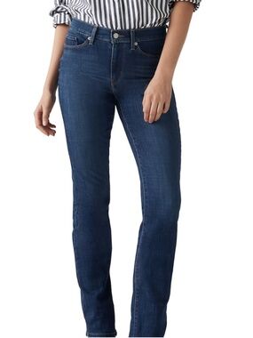 Levi's Perfectly Slimming 512 Straight-Leg Dark Indigo Women’s 12 Jeans